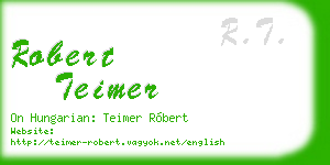 robert teimer business card
